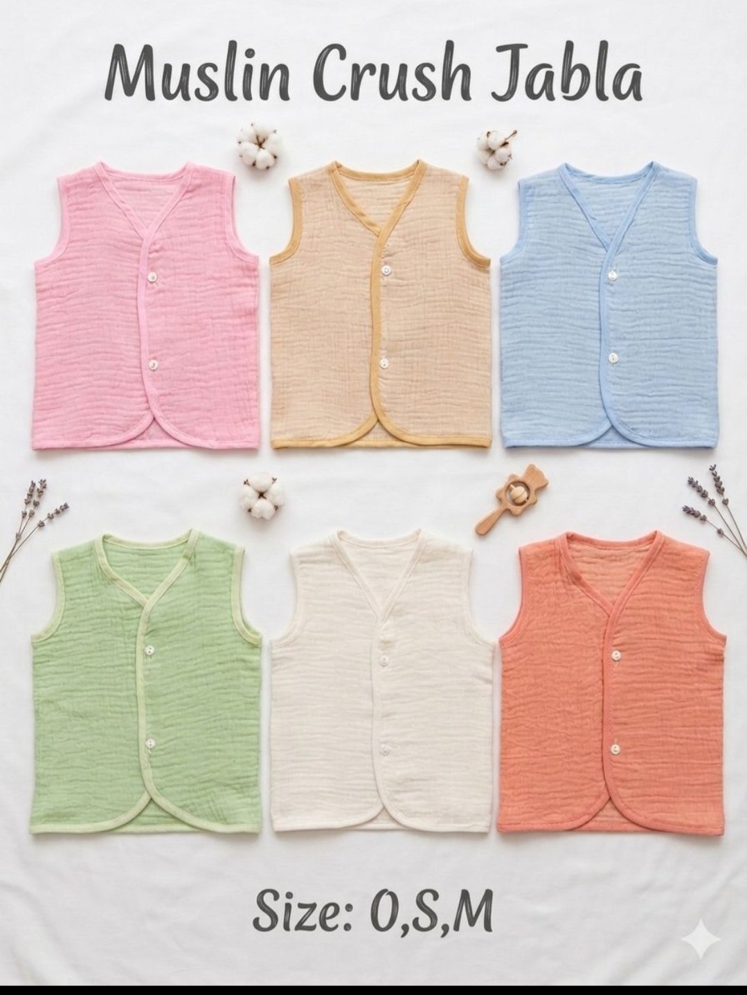 Baby wearing comfortable muslin jabla
